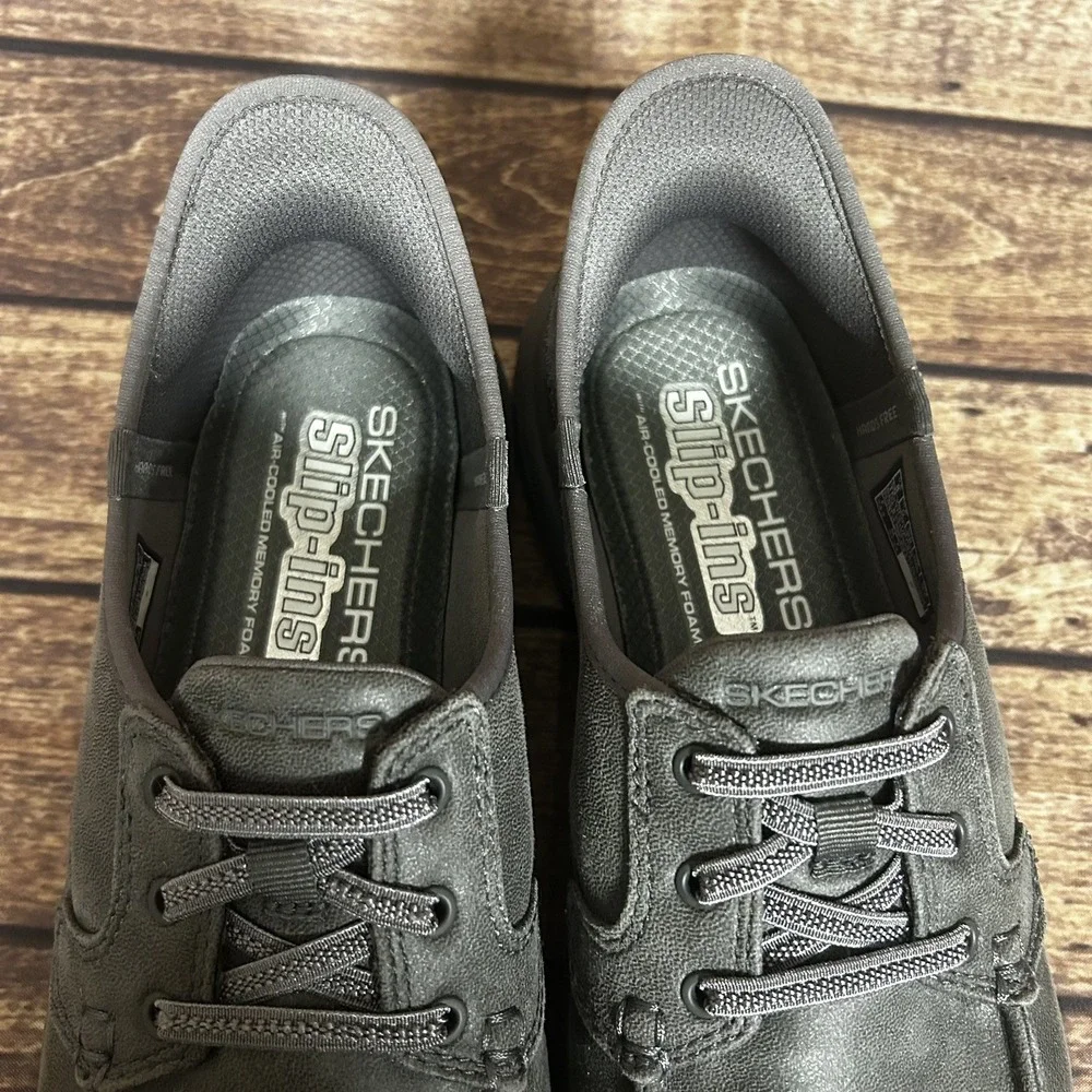 SKECHERS Womens Hands Free On The Go Slip On Boat Shoes Gray Sz 8